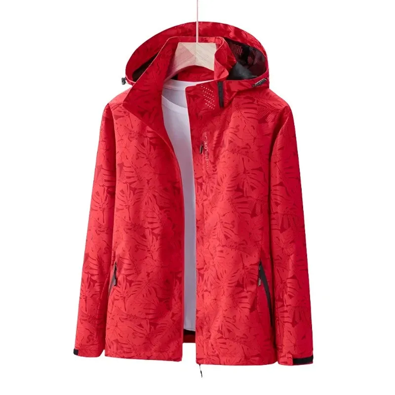 Outdoor Camouflage Hooded Jacket - Windproof Waterproof Breathable Sport Running Mount Camping Suit