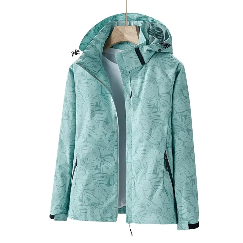Outdoor Camouflage Hooded Jacket - Windproof Waterproof Breathable Sport Running Mount Camping Suit