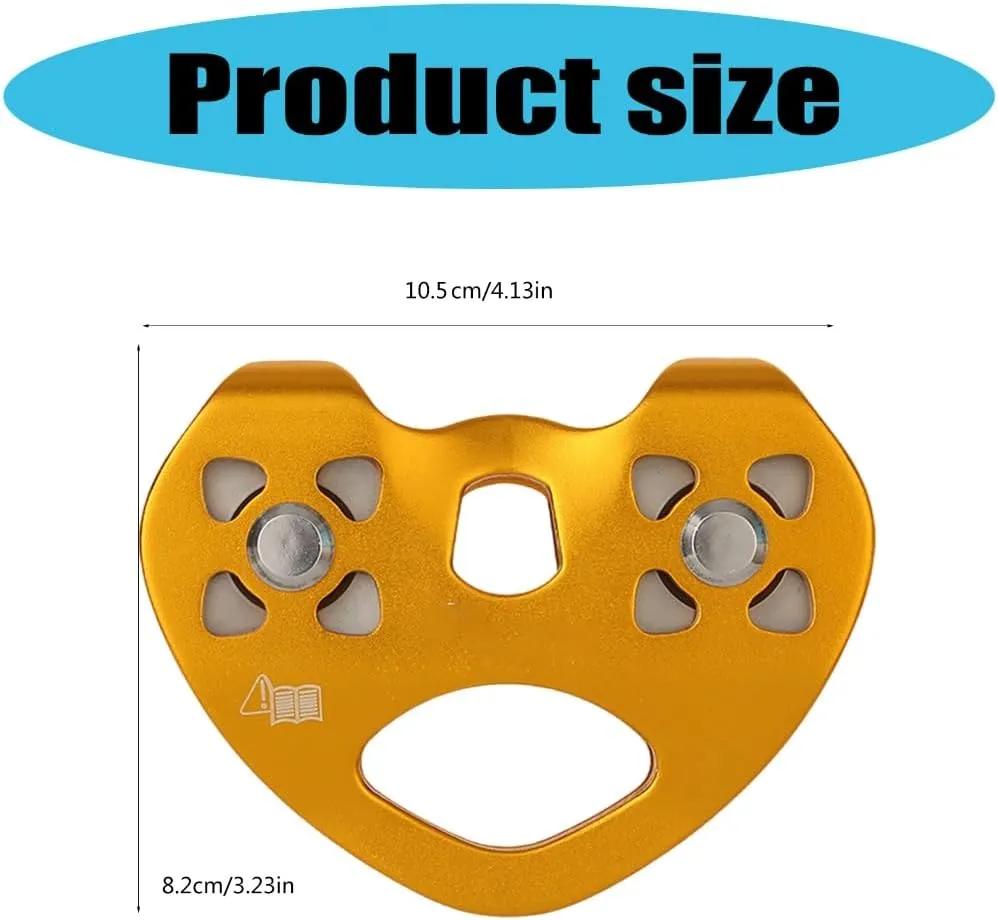 Outdoor Crossing Twin Wheel Pulley Transport Lifting Wheel Rock Climbing Pulley Crossing Rope Tool