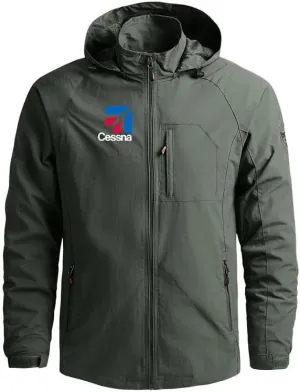 Outdoor Hooded Aviation Pilots Cessna Lightweight Windbreakers Jackets Coats