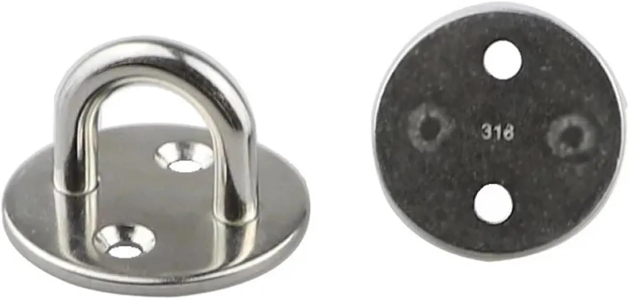 Pad Eye 10pcs Stainless Steel Staple Ring Hook Heavy Duty Ceiling Mount Hanger DIY Tool Flange Bolt Hook Hardware for Boat for Marine Use