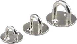 Pad Eye 10pcs Stainless Steel Staple Ring Hook Heavy Duty Ceiling Mount Hanger DIY Tool Flange Bolt Hook Hardware for Boat for Marine Use