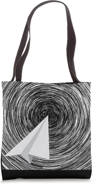 Paper Plane Folded Airplane Flying Warp Speed Tote Bag