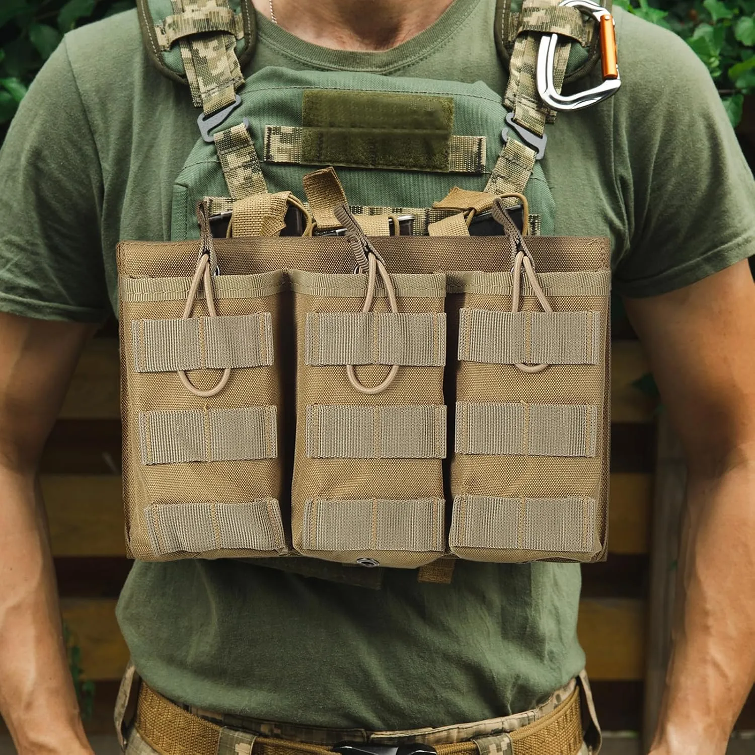 PATIKIL Outdoor Multipurpose Open Top Triple Pouch Bag