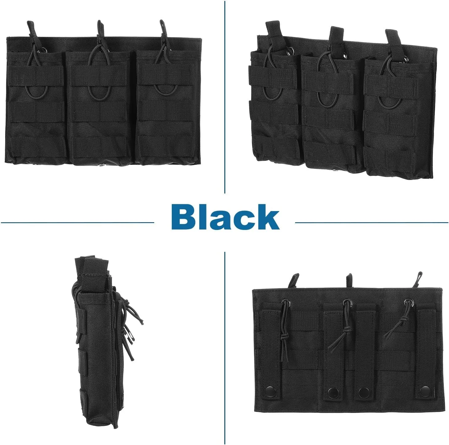PATIKIL Outdoor Multipurpose Open Top Triple Pouch Bag