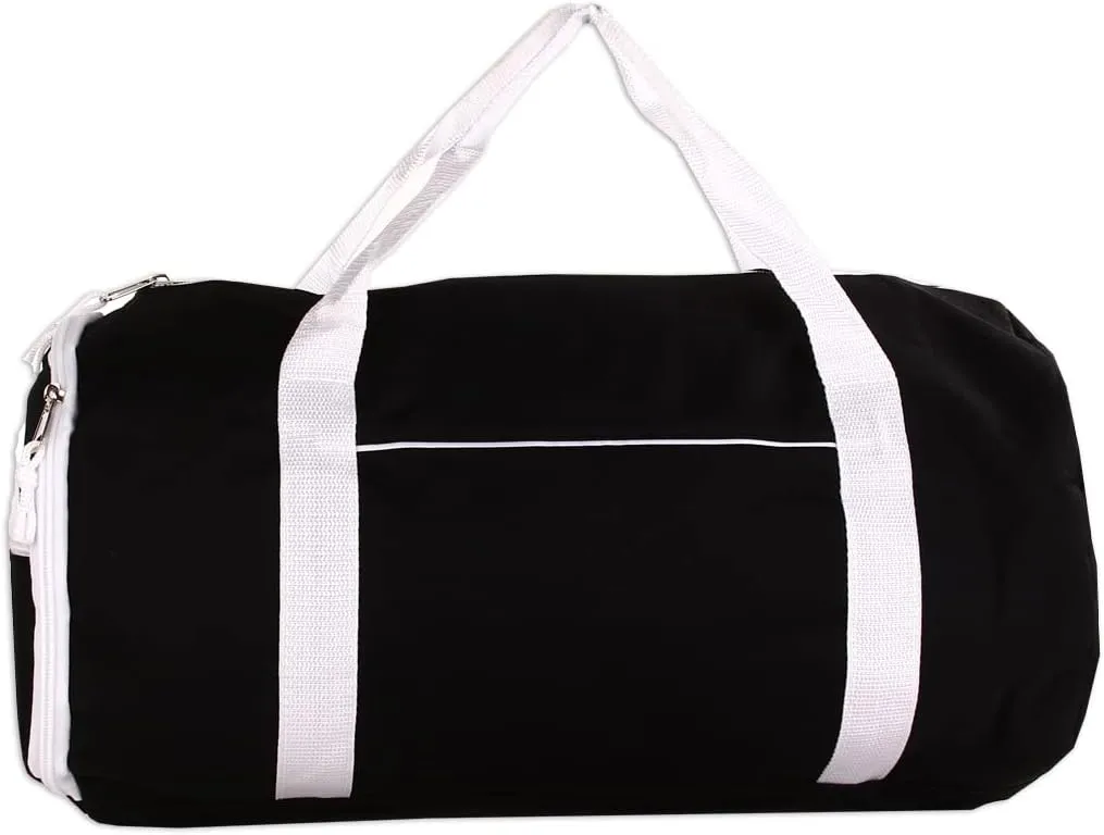 Personalized Sport/Gym Roll Duffel Bag - Football Black 18"