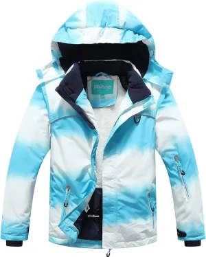 PHIBEE Girls' Waterproof Windproof Outdoor Warm Snowboard Ski Jacket