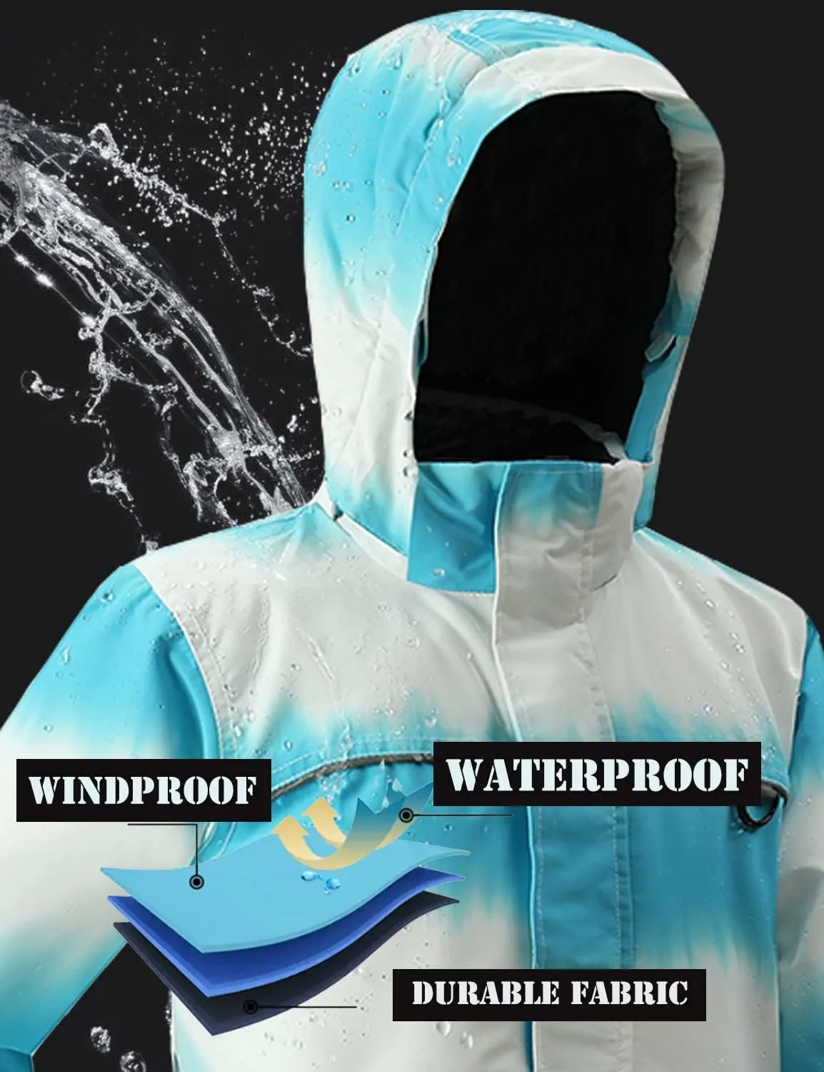 PHIBEE Girls' Waterproof Windproof Outdoor Warm Snowboard Ski Jacket