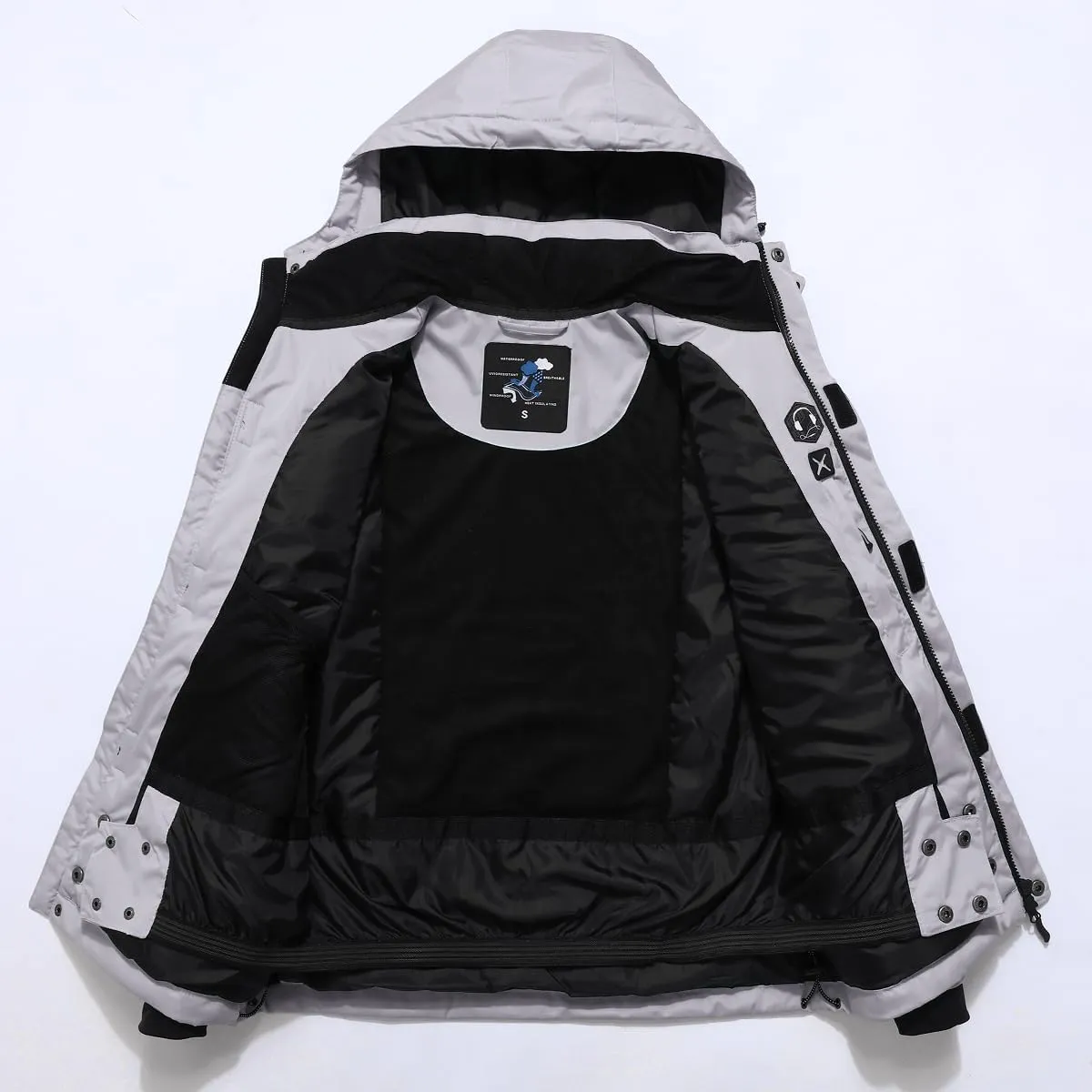 PHIBEE Women's Waterproof Warm Ski Jacket Winter Windproof Snow Coat Hooded Rain Jacket