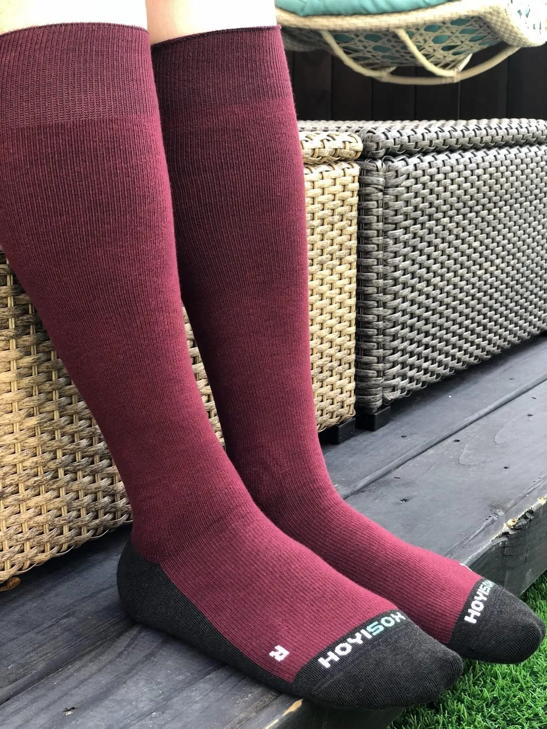 Plus Size Compression Knee High Socks, Wide Calf Extra Large for Men and Women, Comfortable Cotton