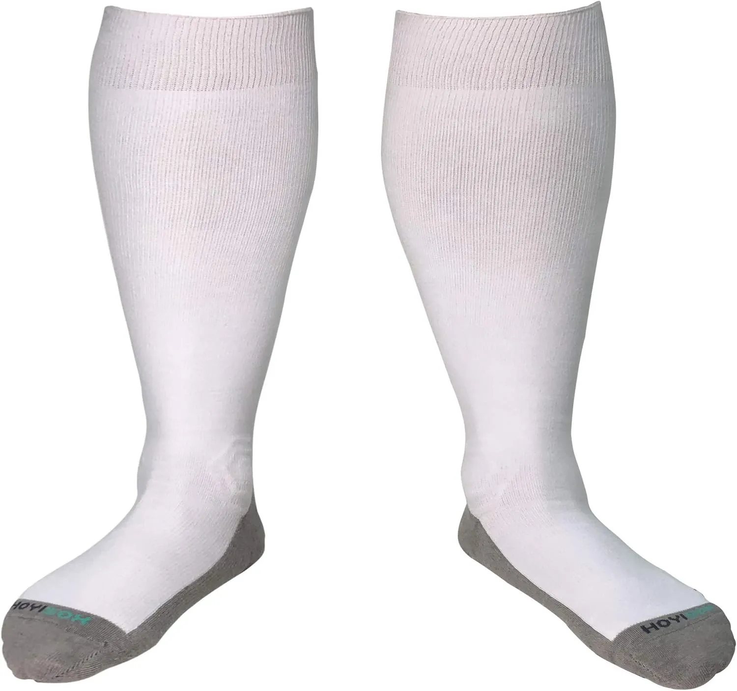 Plus Size Compression Knee High Socks, Wide Calf Extra Large for Men and Women, Comfortable Cotton