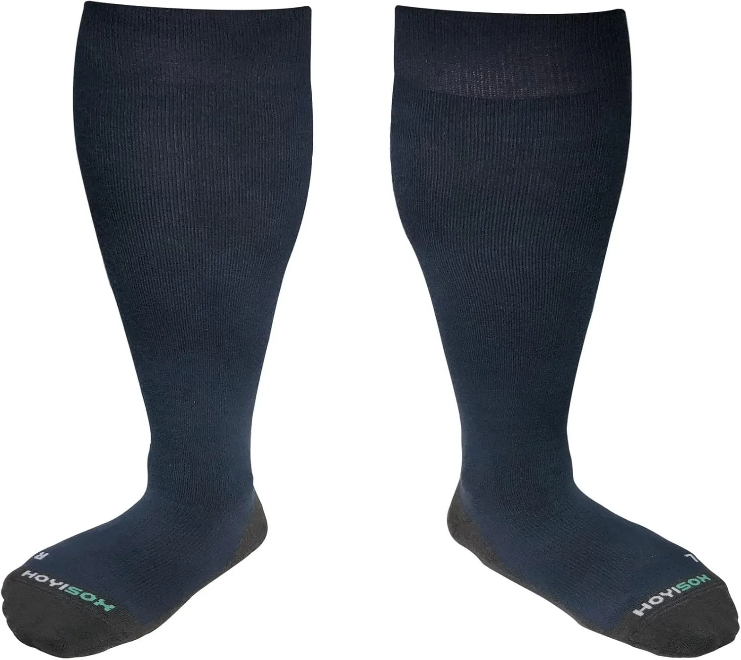 Plus Size Compression Knee High Socks, Wide Calf Extra Large for Men and Women, Comfortable Cotton
