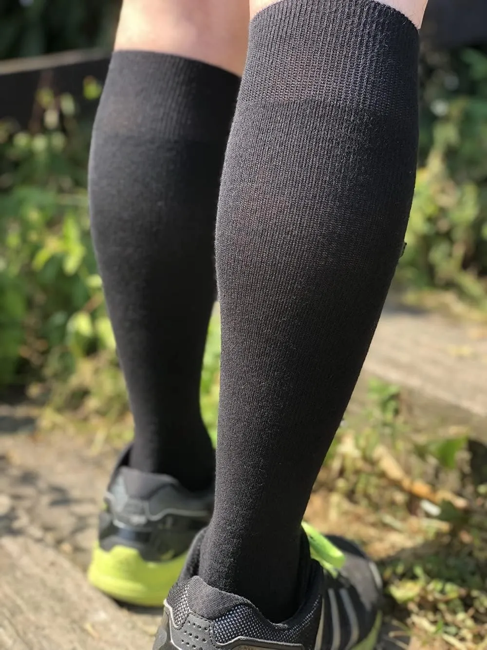 Plus Size Compression Knee High Socks, Wide Calf Extra Large for Men and Women, Comfortable Cotton