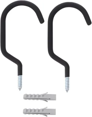 POPETPOP 2pcs Heavy Duty Bike Hooks with Bolts Bike Storage Hanger for Garage Easy Installation Simple Design Secure Wall Mounting for Organizing