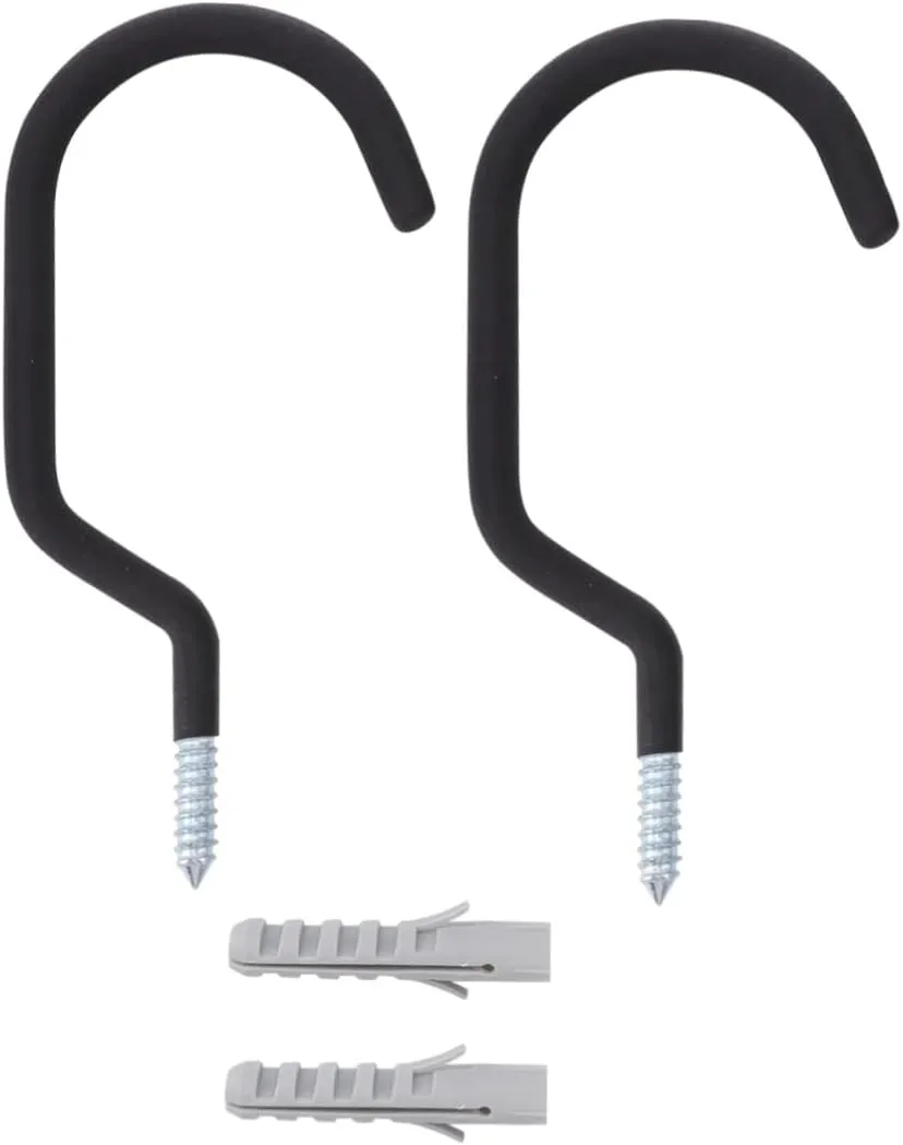 POPETPOP 2pcs Heavy Duty Bike Hooks with Bolts Bike Storage Hanger for Garage Easy Installation Simple Design Secure Wall Mounting for Organizing