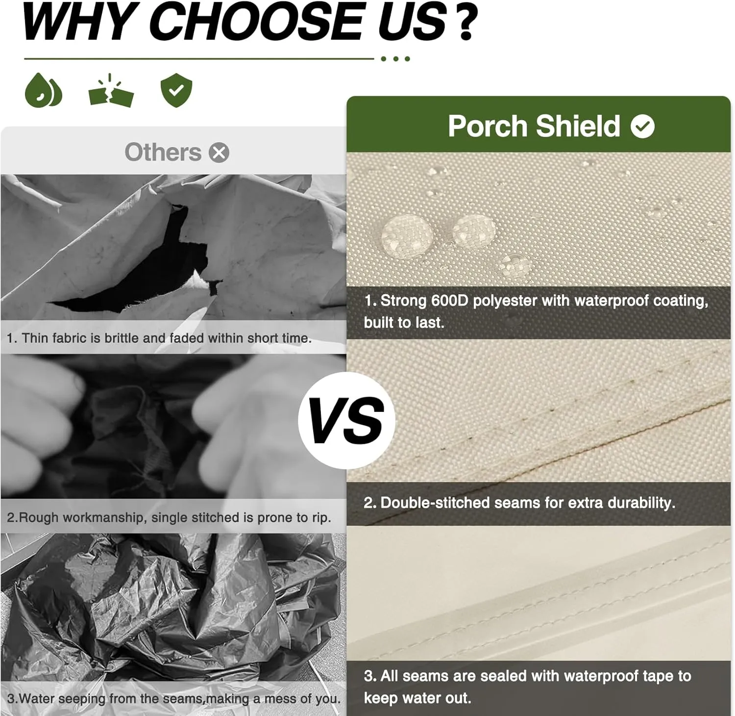Porch Shield Waterproof Rolling 80-100 Qt Cooler Cart Cover Fits Most Patio Ice Chest Party Cooler (Light Tan, 40"L x 20"W x 32"H)
