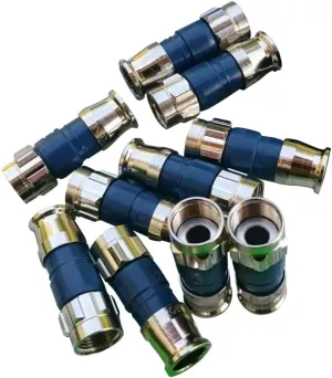 PPC RG-6 Universal F-Type Coax Cable Compression Connectors, Bag of 50 Pcs. (EX6XL-PLPLUS)