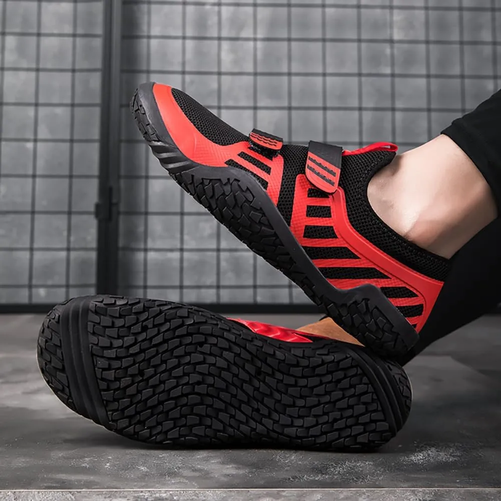 Pro Weightlifting Shoes - Stability & Heel Support for Powerlifting, Squat, Deadlift | Non-Slip Rubber Sole | Men/Women Crossfit Gym Training Footwear