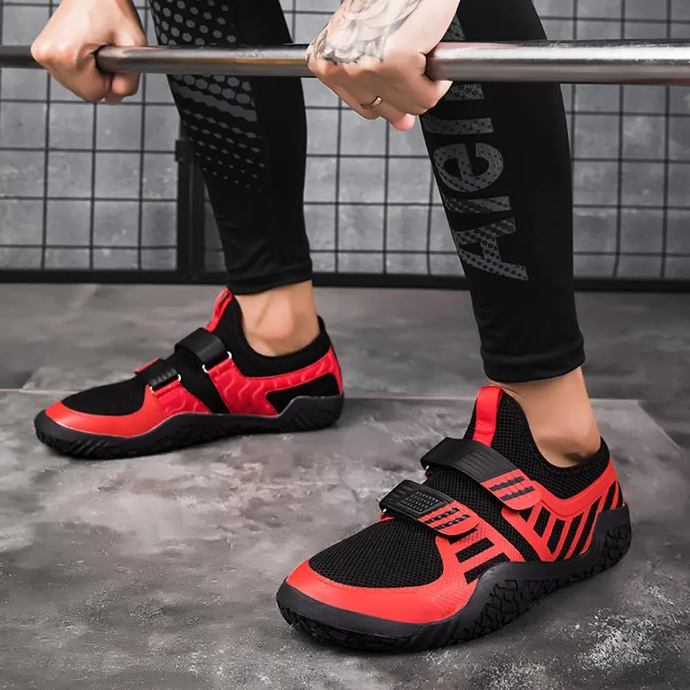 Pro Weightlifting Shoes - Stability & Heel Support for Powerlifting, Squat, Deadlift | Non-Slip Rubber Sole | Men/Women Crossfit Gym Training Footwear