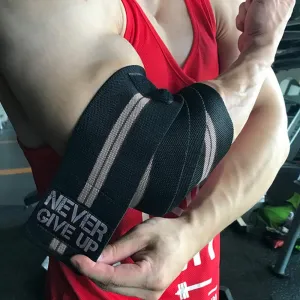 Professional Elbow Wraps Elastic Straps Brace Support Protector for Weightlifting Workout Bodybuilding Gym Fitness