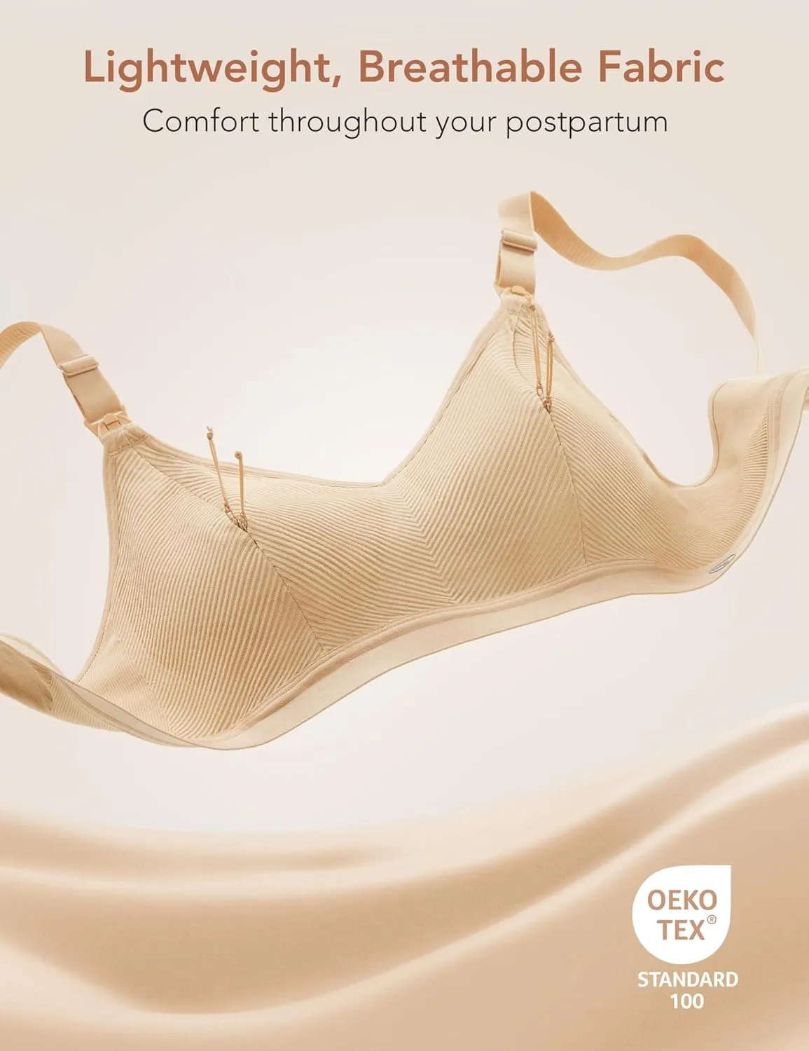 Pumping Bra Hands Free Zip Opening Design Seamless Nursing Bras for Breastfeeding High Support Nursing & Pumping Bra in One
