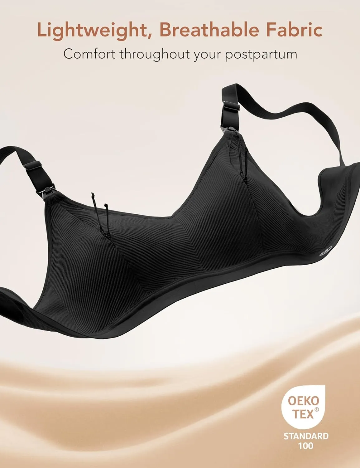 Pumping Bra Hands Free Zip Opening Design Seamless Nursing Bras for Breastfeeding High Support Nursing & Pumping Bra in One