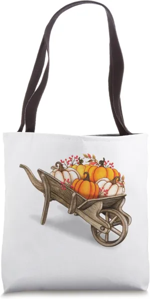 Pumpkin garden cart cute autumn fall funny artistic cute fal Tote Bag