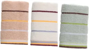 Pure Cotton Washcloth Set 3 Pack Soft Facial Towel for Bath Spa Gym Yoga Quick Dry Skin-Friendly
