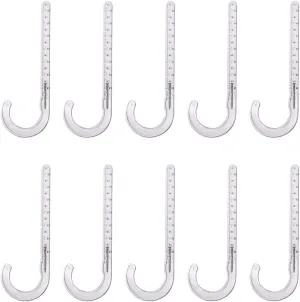 PXJHNG004-10 PEX Support J-Hook Hanger with Nails for 4 in. Pipe, Rope, Cable Hard Plastic (10 Pack), White