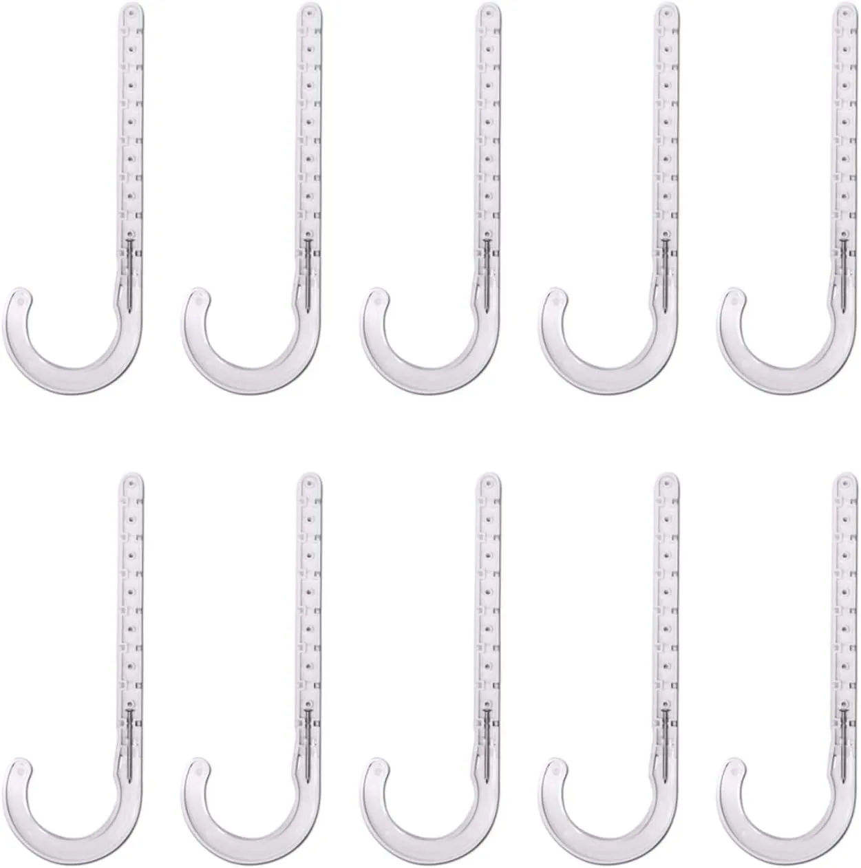 PXJHNG004-10 PEX Support J-Hook Hanger with Nails for 4 in. Pipe, Rope, Cable Hard Plastic (10 Pack), White