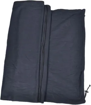 Qtqgoitem Outdoor Camping Fleece Plush Sleeping Bag 1.8M x 0.8M Long Dark Blue (Model: 63a c8e 43a c80 729)