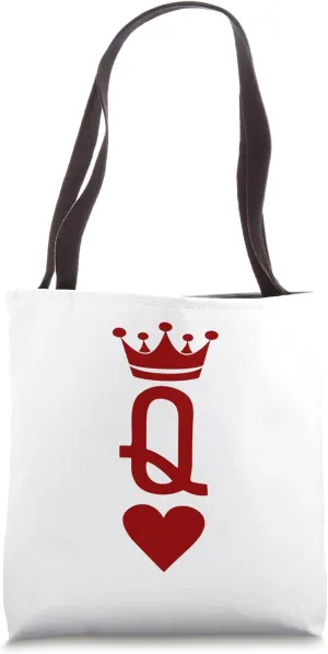 Queen of Hearts Matching Poker HusbandWife Halloween Costume Tote Bag
