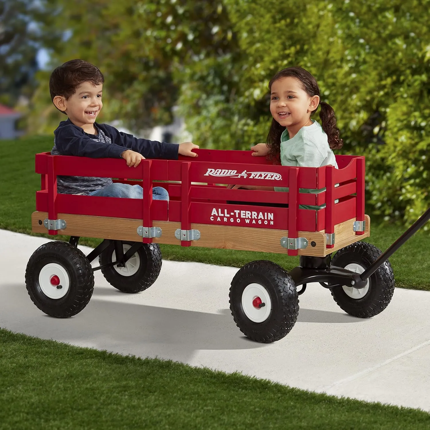 Radio Flyer All-Terrain Cargo Wagon for Kids, Garden and Cargo, Red Wagon for Ages 1.5 