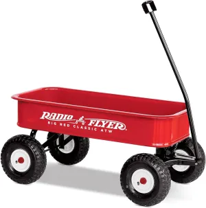 Radio Flyer Steel Wagon, Walking and Riding Cart for Kids Age 1 to 5, Big Red Classic