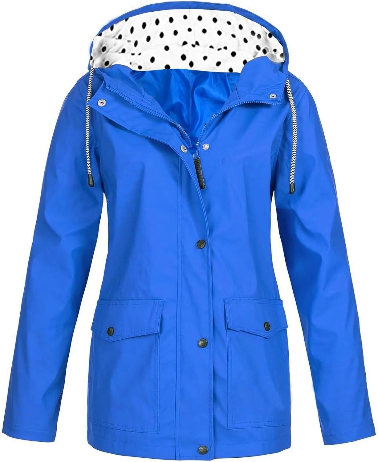 Raincoat for Women Hooded Raincoat Windproof Waterproof Active Outdoor Rain lightweight Jacket