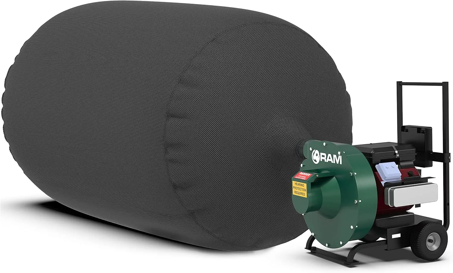 RAM (10) Insulation Removal Vacuum Bag - Super Heavy Duty Tear-Proof 6 FT X 4 FT - Easy-Fill SPOUT & Lowest DUST Filter - Contractors #1 Choice - EST 450 LBS / 75 CF PRO-450 (3.5 oz Strength)