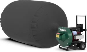 RAM (10) Insulation Removal Vacuum Bag - Super Heavy Duty Tear-Proof 6 FT X 4 FT - Easy-Fill SPOUT & Lowest DUST Filter - Contractors #1 Choice - EST 450 LBS / 75 CF PRO-450 (3.5 oz Strength)