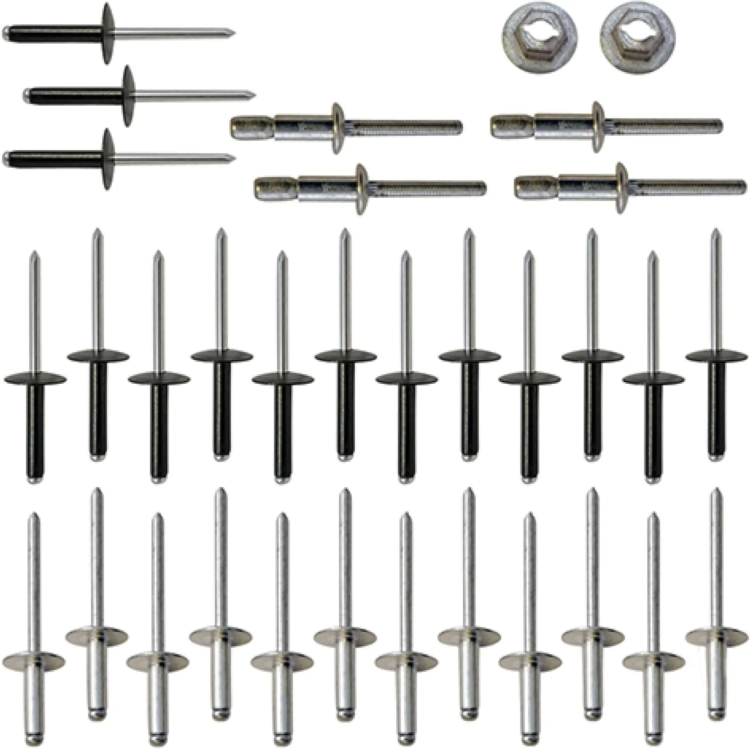 Red Hawk RIV-023 Rivet Kit Compatible With/Replacement For E-Z-GO TXT 1996 and newer 608456, 750102PKG Golf Carts