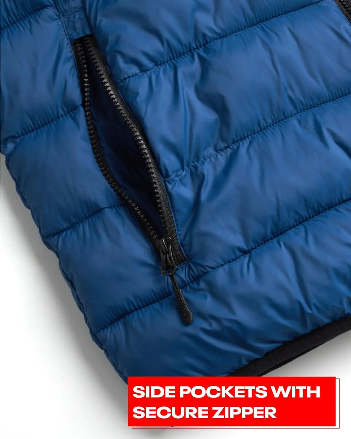 Reebok Mens Jacket - Lightweight Hooded Quilted Puffer Coat - Warm Insulated Winter Jacket for Men (S-4X)