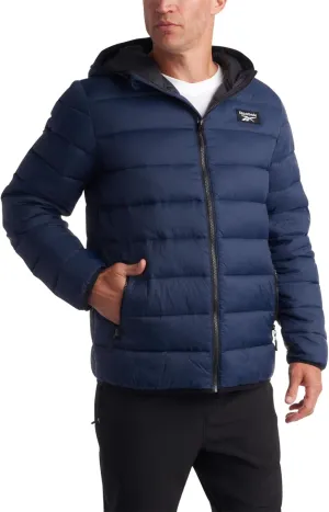 Reebok Men's Jacket – Lightweight Hooded Quilted Puffer Coat – Warm Insulated Winter Jacket for Men (S-4X)