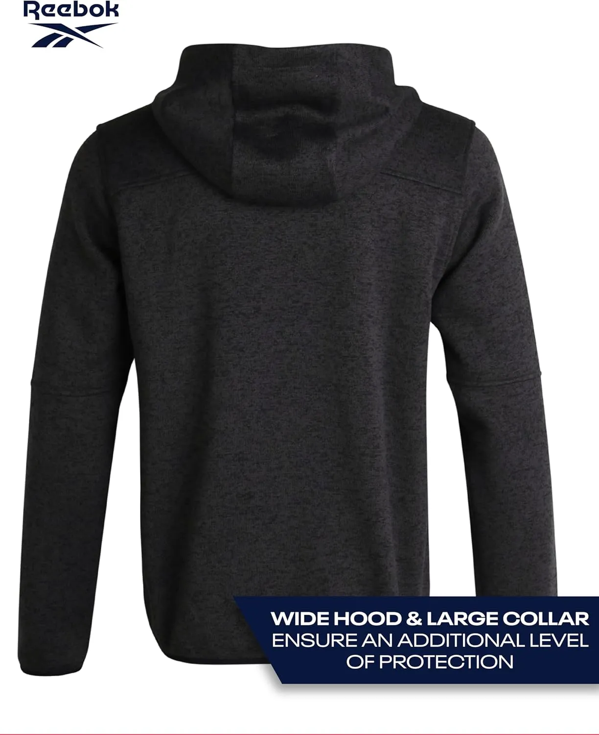 Reebok Men's Sweater Jacket - Fleece Lined Weather Resistant Insulated Outerwear - Cozy Sweater Jackets for Men (Sizes:M-XXL)