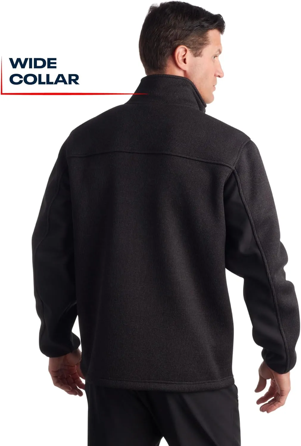 Reebok Men's Sweater Jacket - Fleece Lined Weather Resistant Insulated Outerwear - Cozy Sweater Jackets for Men (Sizes:M-XXL)