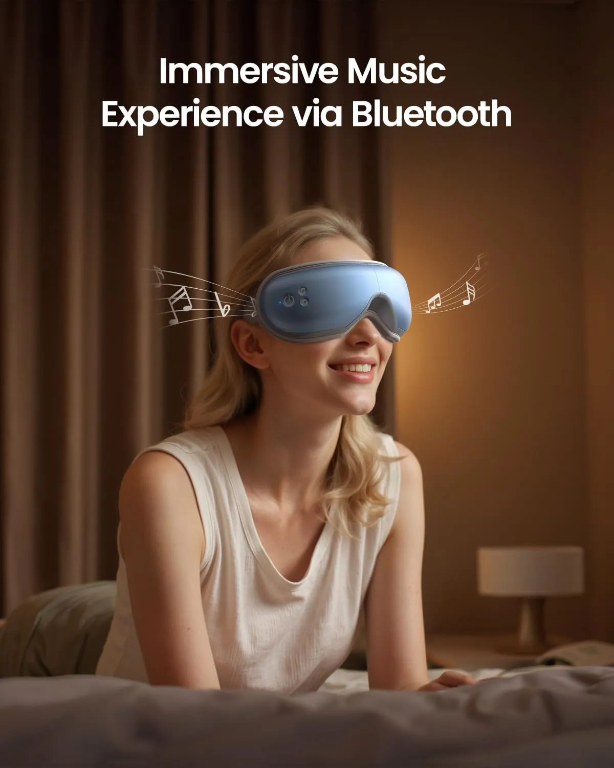 RENPHO Eye Massager FSA HSA, Eyeris1 Massage Mask Birthday Gifts, Migraine Massager with Remote, Compression, Silent Mode, Bluetooth, Heated Sleep Mask for Strain Relief, Stye Eye, Improve Sleep