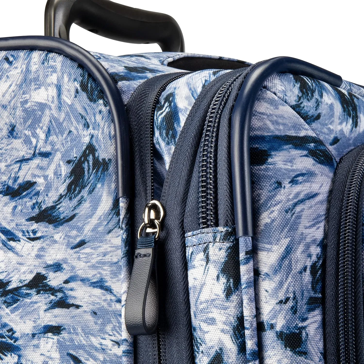 Ricardo Beverly Hills Seahaven 2.0 Softside Expandable Luggage, Quiet Any-Direction Wheels and Exclusive Packing Cube, Travel with Style and Organization, Snow Leopard, Medium Check-In 25-Inch