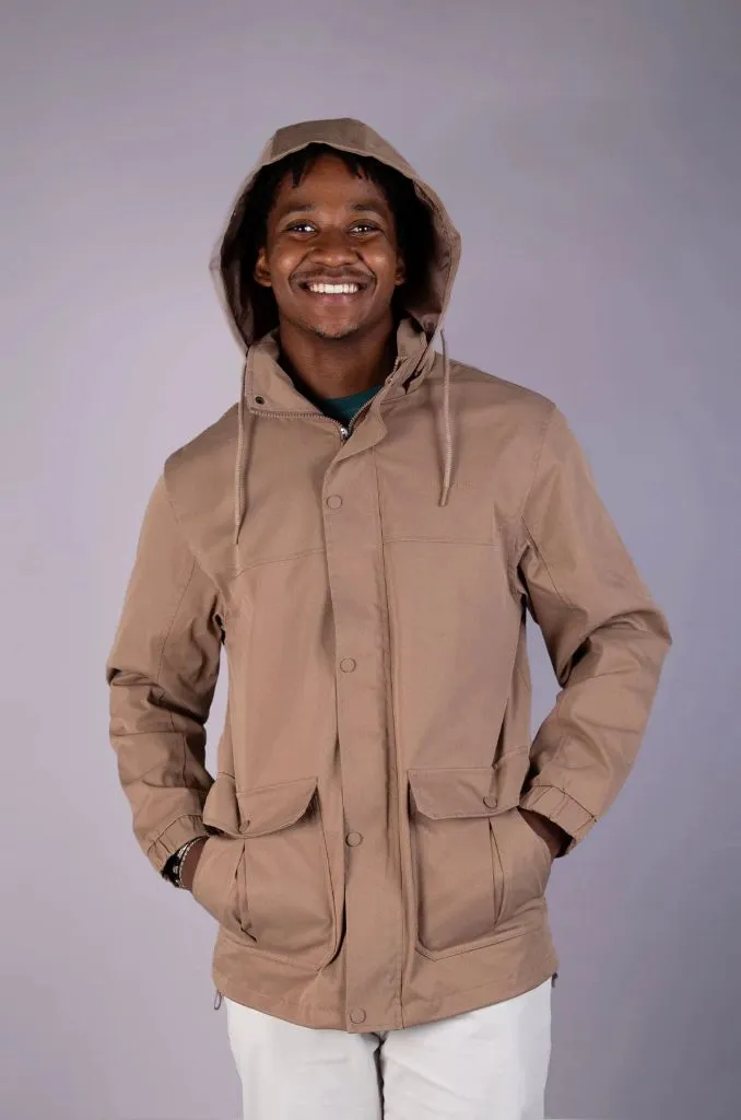 Rich Parka Jacket in Latte