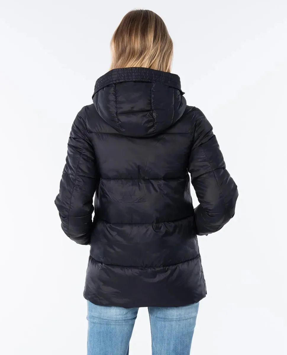 RIP CURL WOMENS ANTI-SERIES INSULATED PUFFER JACKET - BLACK