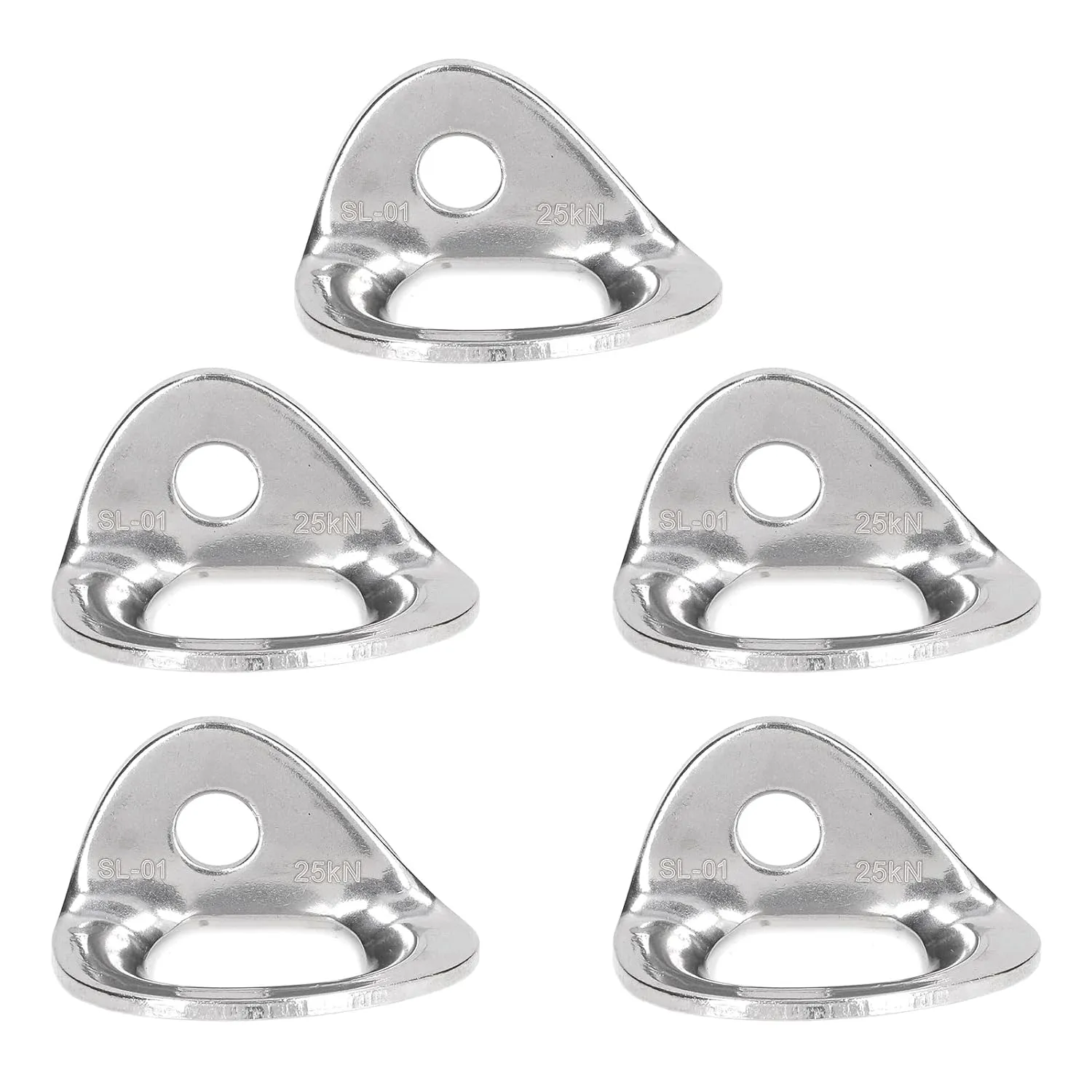 Rock Climbing Bolt Hanger 5PCS Stainless Steel Climbing Hanger for Aerial Work Drilling Exploration and Rescue Easy to Install Lightweight Portable