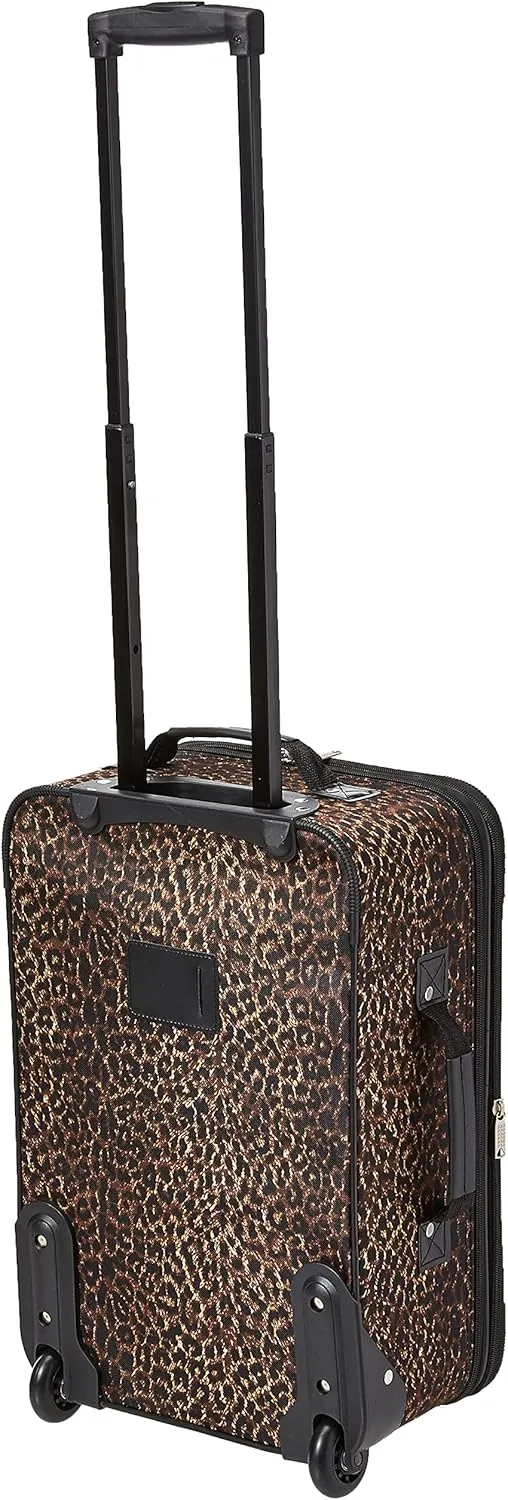 Rockland Fashion Softside Upright Luggage Set, Leopard, 2-Piece (14/19)