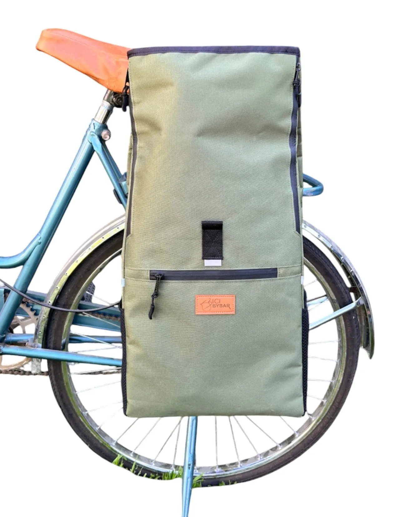 ROLL TOP - Waterproof backpack pannier green