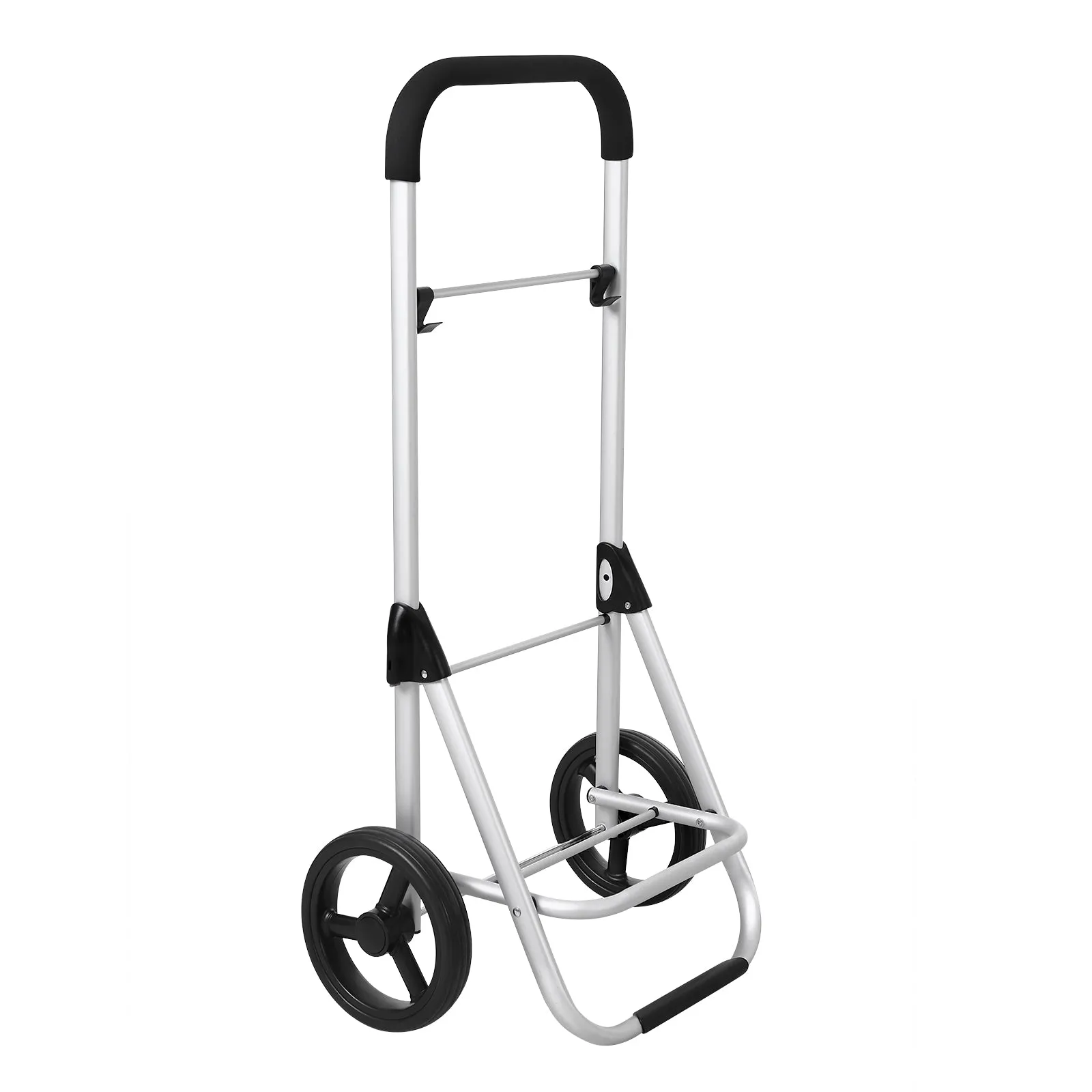 Rootz Foldable Shopping Trolley - Grocery Cart - Collapsible Utility Cart - Lightweight Design - 45cm x 35cm x 92cm